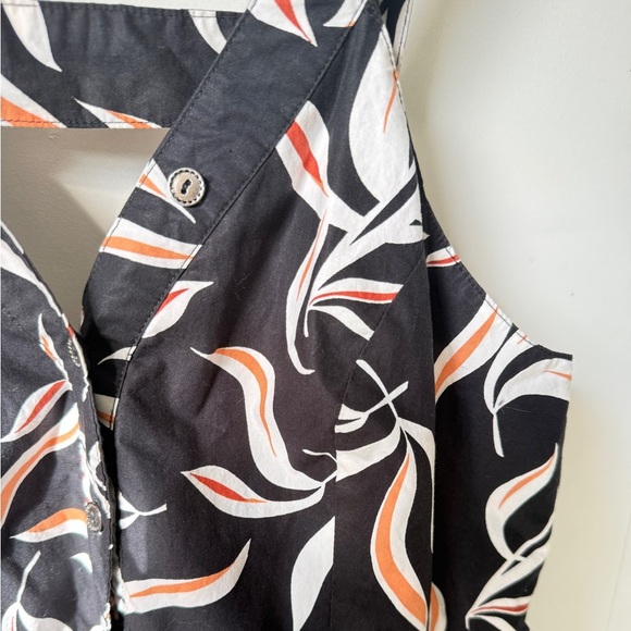 Anthropologie Hei Hei Palma Romper Black Leaf Print - Picture 4 of 6